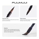 Fuumuui Eichhörnchenhaar-Kalligraphiepinsel mit feiner Spitze, ausgezeichneter Wasseraufnahme für Aquarellmischungen und elastischen Borsten für filigrane Details.