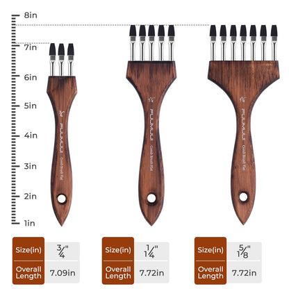 Fuumuui Multi-Head Nylon Comb Brush – Your Ideal Tool for Textures and Special Effects