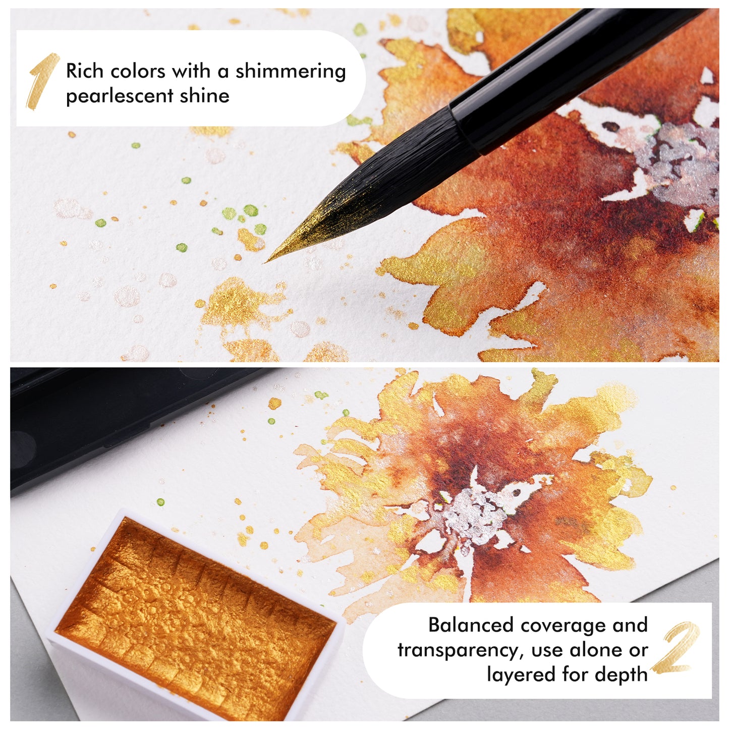 FUUMUUI High-Performance Metallic Watercolor Paints for Artist