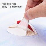 Fuumuui Masking Fluid 80ml peeling easily and flexibly from a watercolor painting, creating sharp, clean edges on a heart shape.