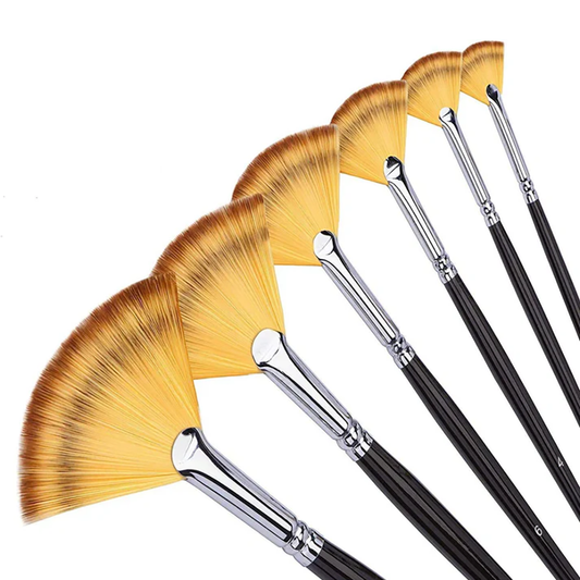 Fuumuui 6pcs Professional Nylon Hair Acrylic Brushes