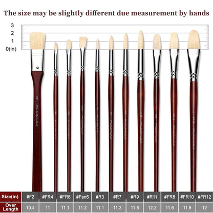 Fuumuui 11pcs  Professional Bristle Oil  Brushes