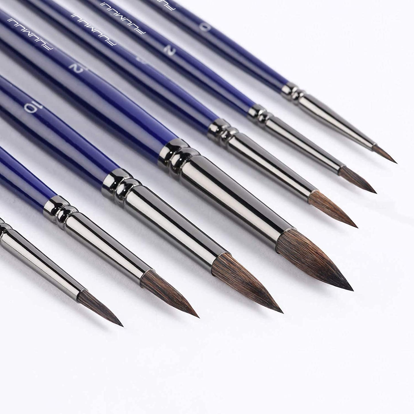 Fuumuui 7pcs Professional Watercolor Brushes