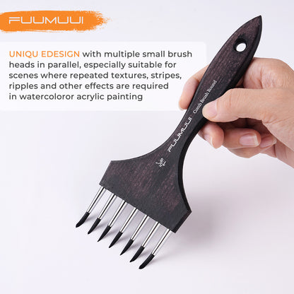 Fuumuui Multi-Head Nylon Round Comb Brush – Your Ideal Tool for Textures and Special Effects