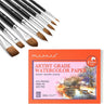 Fuumuui 8Pcs Sable Brush Set With 20 Sheets 5.8" X 8.3 Watercolor Paper Pad