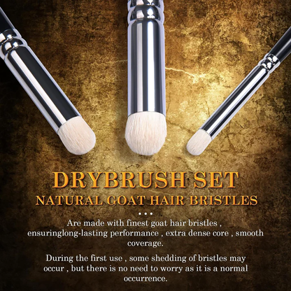 Fuumuui 3Pcs Professional Dry Brushes