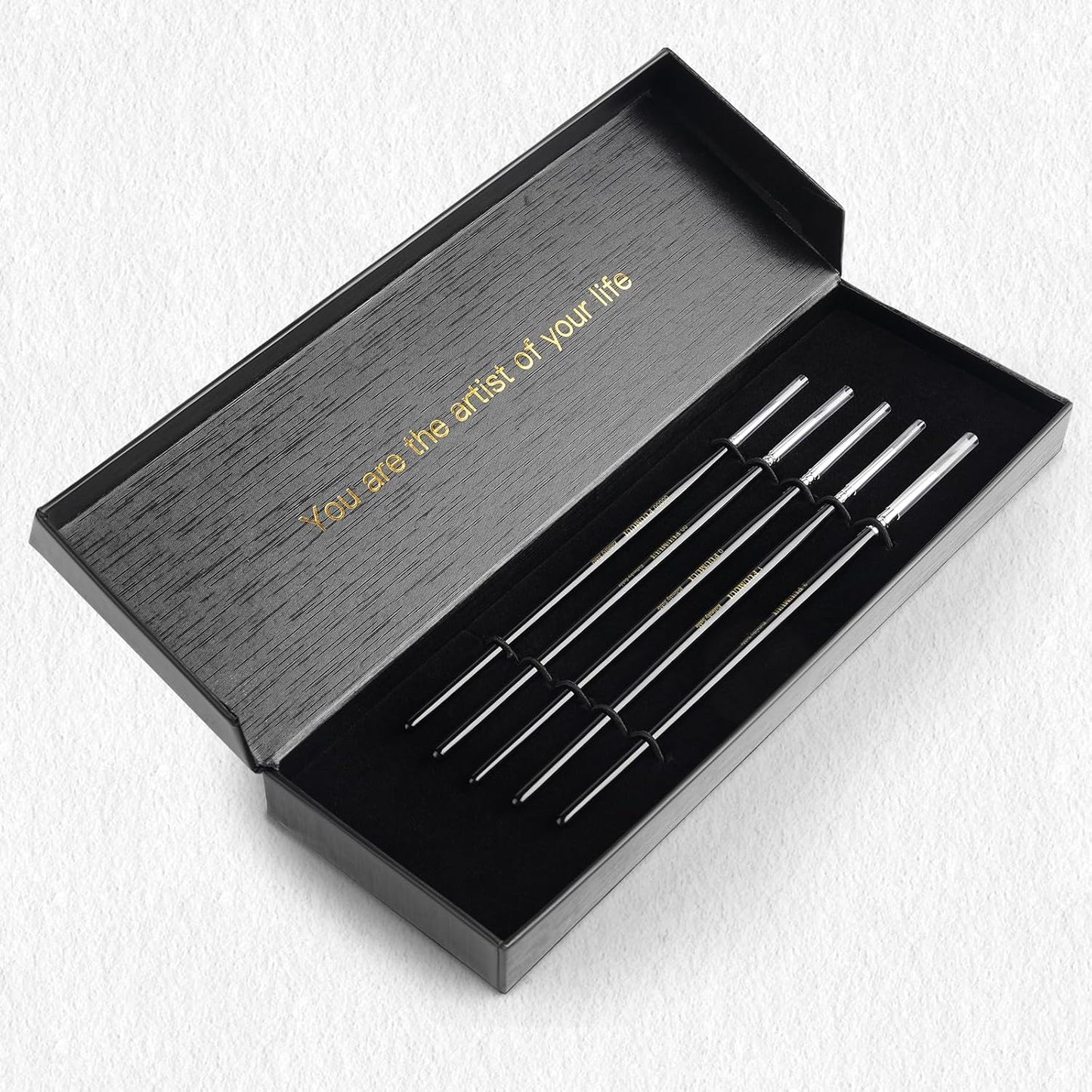 Fuumuui 5pcs Professional Kolinsky Sable Detail Brushes