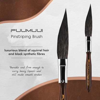 Fuumuui 4pcs Grey Squirrel Hair Watercolor Brushes