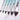 Fuumuui 6pcs professional watercolor brushes set with cat's tongue shaped tips, light blue handles, and silver ferrules.