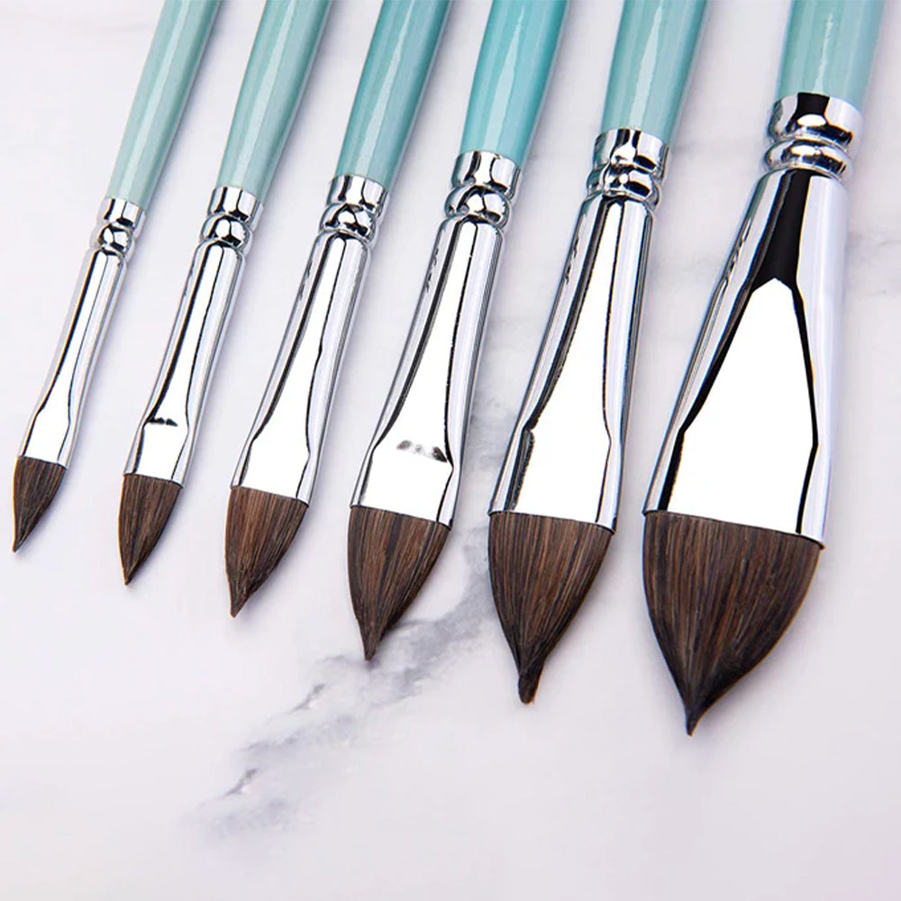 Fuumuui 6pcs Professional Watercolor Brushes