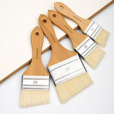 Fuumuui 40mm 50mm 60mm 80mm Bristle Paint Brushes Wall Professional Angled Paint Brushes Oil Acrylic Painting Set