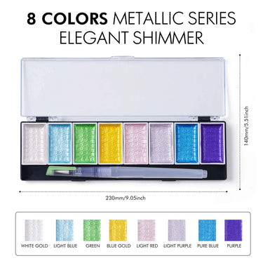 Fuumuui 8-Color Pearlescent Pigment - Elegant Shimmer