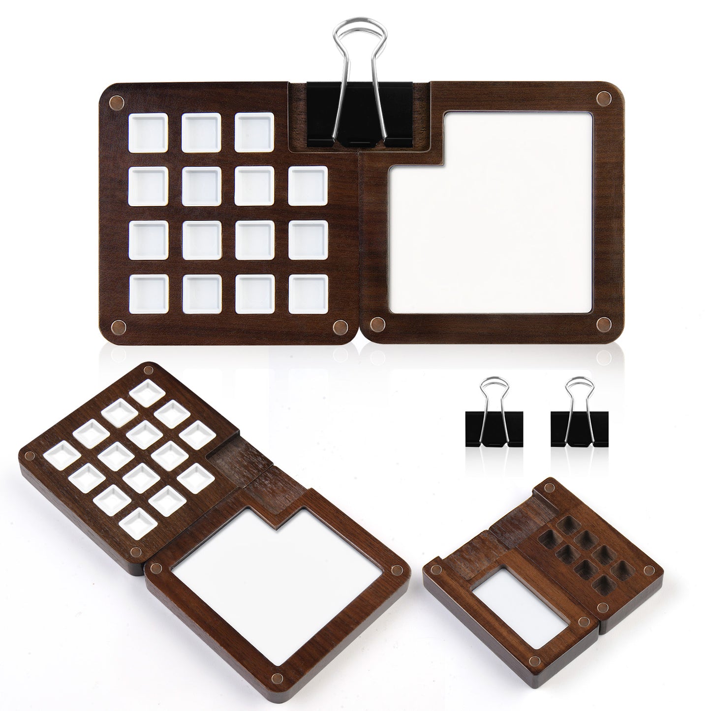 Fuumuui Mini Walnut Watercolor Paint Box