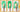 Three hog bristle paint brushes in sizes #4, #8, and #10 demonstrating different stroke textures with green paint.