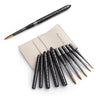 Fuumuui 6pcs Kolinsky sable travel watercolor brush set display.