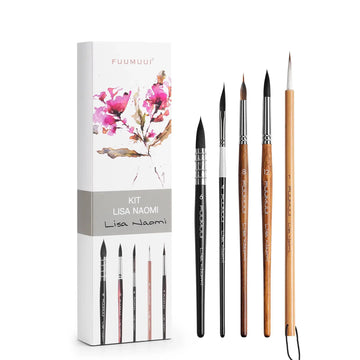 Fuumuui & Lisa Naomi Professional Watercolor Mixed Brush Set