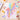 Abstract artwork painted with Fuumuui Creamora pastel candy color opaque watercolor paints.