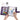Fuumuui 36-color semi-solid watercolor travel sketchbook purple large open with palette plate while painting flowers.