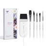 6-piece Fuumuui & Coral Ye Chen Watercolor Brush Set with Short Transparent Acrylic Handles displayed together.