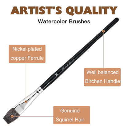 Fuumuui 6pcs Professional Watercolor Brushes