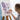 Artist using Fuumuui 9pcs Professional Sable Watercolor Brushes to paint vibrant purple flowers on an easel.