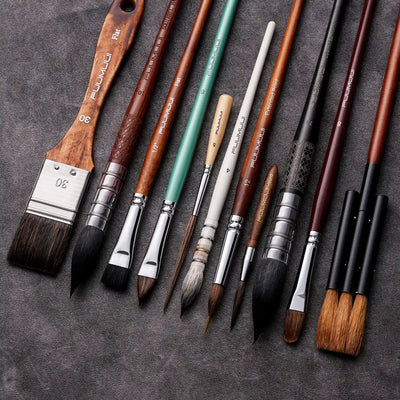 Watercolor Brushes Natural Hair