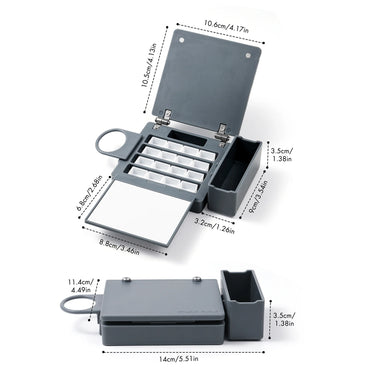 Fuumuui 16-Wells Portable Travel Watercolor Paint Box