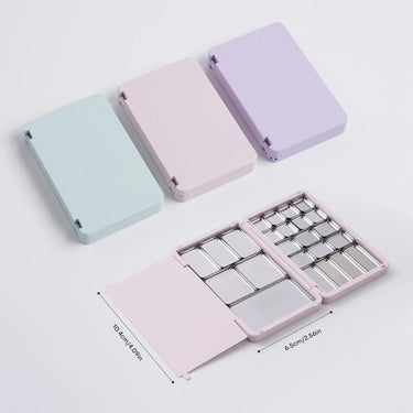 FUUMUUI Portable Empty Watercolor Palette with 6 Sizes of Removable Paint Wells | Blush Pink