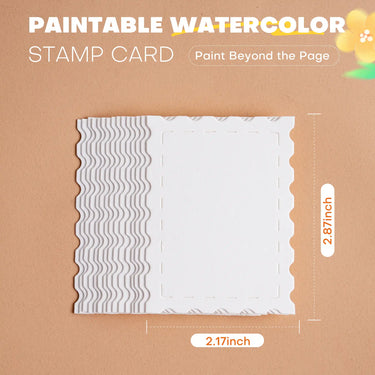 Fuumuui Paintable Watercolor Stamp Card - 2.17" x 2.87"