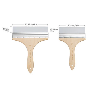 Fuumuui Versatile Silicone Big Flat Paint Brush Set - Long Handle