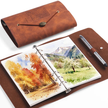 Fuumuui  Watercolor Loose-Leaf Sketchbook for Travel, Outdoor Painting