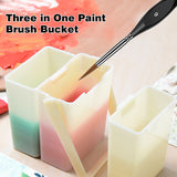 Fuumuui Brush Washing Bucket, Multifunction Paint Washing Bucket Paint Water Bucket For Watercolour Brush For Outdoor Sketching For Gouache Brush Cleaning